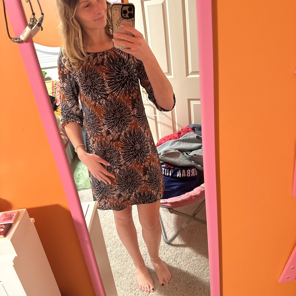 Stylish Orange and Black Women's Dress